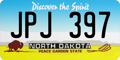 ND license plate JPJ397