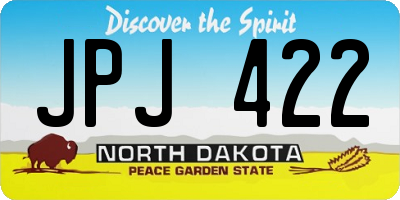 ND license plate JPJ422