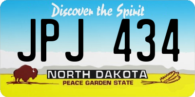 ND license plate JPJ434