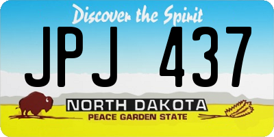 ND license plate JPJ437