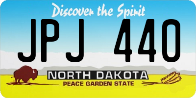 ND license plate JPJ440