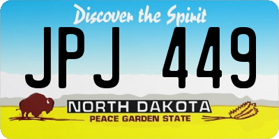 ND license plate JPJ449