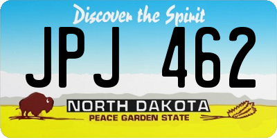 ND license plate JPJ462