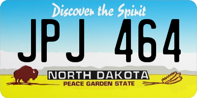 ND license plate JPJ464