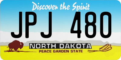 ND license plate JPJ480