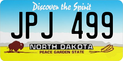 ND license plate JPJ499
