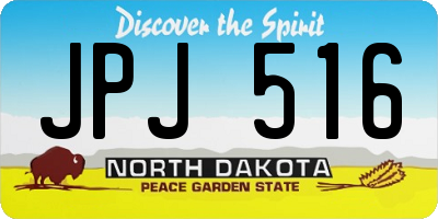 ND license plate JPJ516