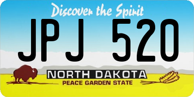 ND license plate JPJ520