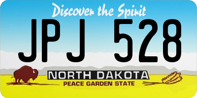 ND license plate JPJ528