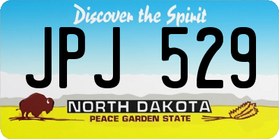 ND license plate JPJ529