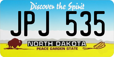 ND license plate JPJ535