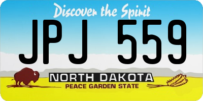 ND license plate JPJ559