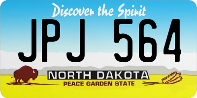 ND license plate JPJ564