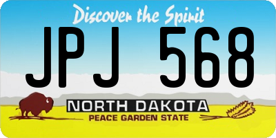 ND license plate JPJ568