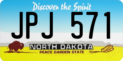 ND license plate JPJ571