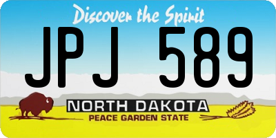 ND license plate JPJ589