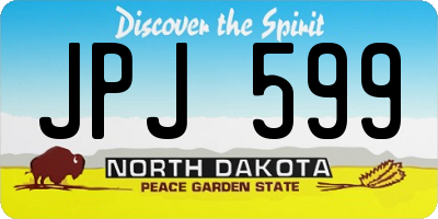 ND license plate JPJ599