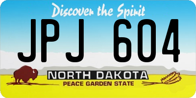 ND license plate JPJ604