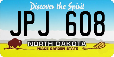 ND license plate JPJ608