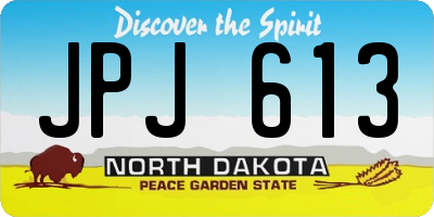 ND license plate JPJ613