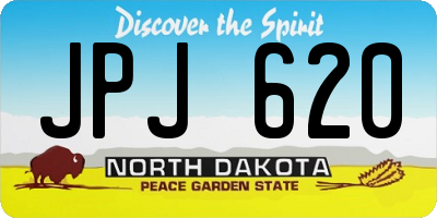 ND license plate JPJ620