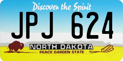 ND license plate JPJ624