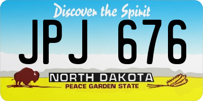 ND license plate JPJ676
