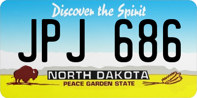 ND license plate JPJ686