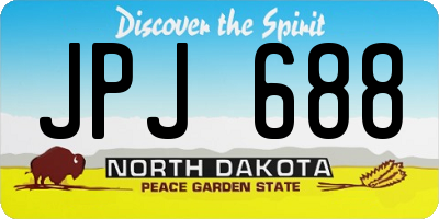 ND license plate JPJ688