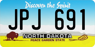 ND license plate JPJ691