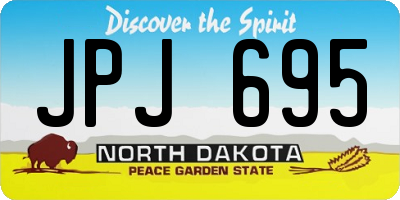 ND license plate JPJ695