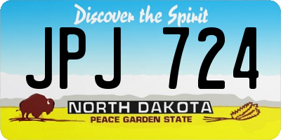 ND license plate JPJ724