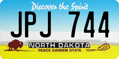 ND license plate JPJ744