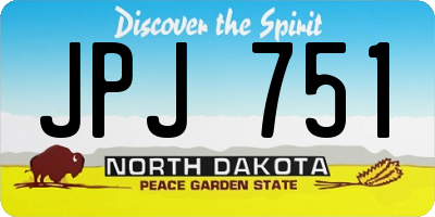 ND license plate JPJ751