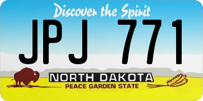 ND license plate JPJ771