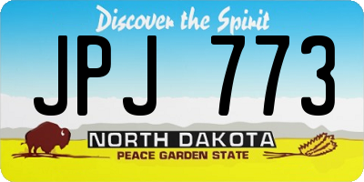 ND license plate JPJ773