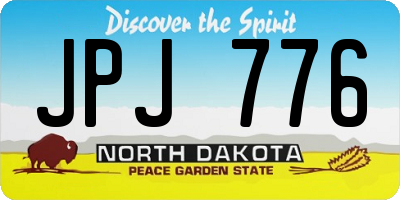 ND license plate JPJ776