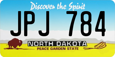 ND license plate JPJ784
