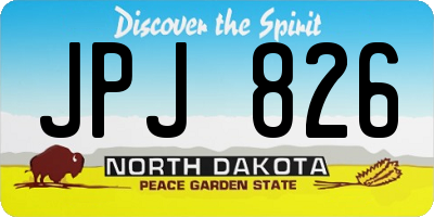 ND license plate JPJ826