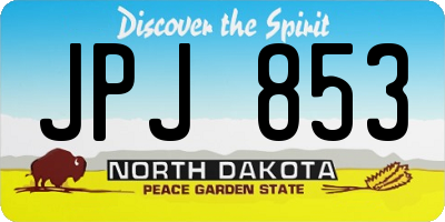 ND license plate JPJ853