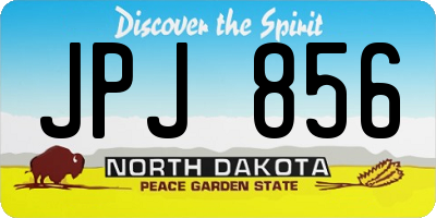 ND license plate JPJ856