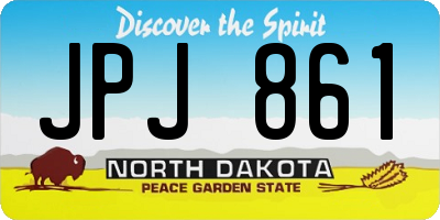 ND license plate JPJ861