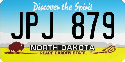 ND license plate JPJ879