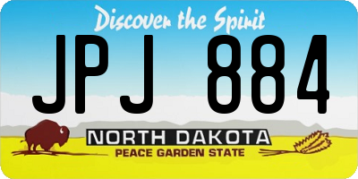 ND license plate JPJ884