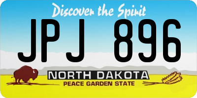 ND license plate JPJ896