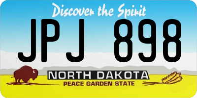 ND license plate JPJ898