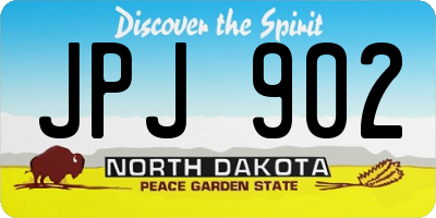 ND license plate JPJ902