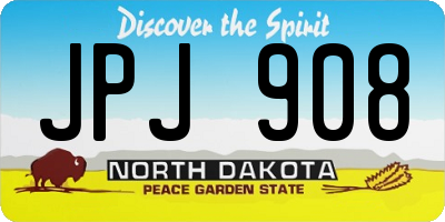 ND license plate JPJ908