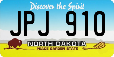 ND license plate JPJ910