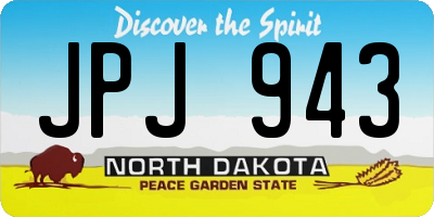 ND license plate JPJ943